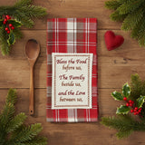 Red Chocolate Embroidered Dishtowel-Lange General Store