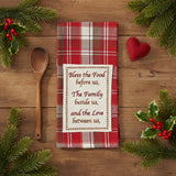 Red Chocolate Embroidered Dishtowel-Lange General Store