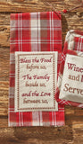 Red Chocolate Embroidered Dishtowel-Lange General Store