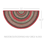 Red Forest Collection Braided Rugs