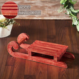 Red Sled Wooden Figurine-Lange General Store