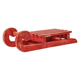 Red Sled Wooden Figurine-Lange General Store