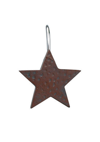 Red Star Shower Curtain Hooks-Lange General Store