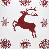 Reindeer Dash Red White Pillow-Lange General Store