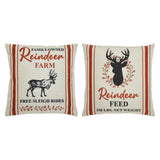 Reindeer Farm Pillow Cover Set of 2