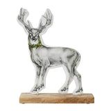 Reindeer With Wreath Figurine-Lange General Store