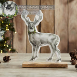 Reindeer With Wreath Figurine-Lange General Store