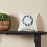 Risen Crown Of Thorns Pillow 6x6-Lange General Store