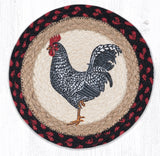 Rocky Rooster Red Braided Trivet Set-Lange General Store