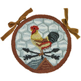 Rooster Day Hooked Chair Pad-Lange General Store