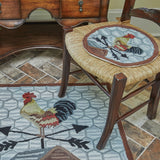 Rooster Day Hooked Chair Pad-Lange General Store