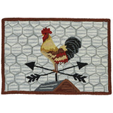 Rooster Day Hooked Rug-Lange General Store