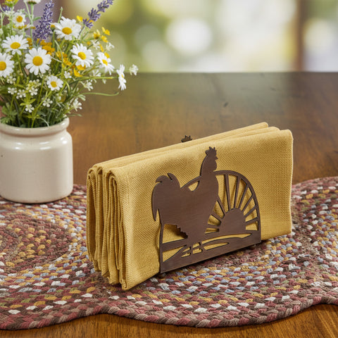 Rooster Sunrise Napkin Holder-Lange General Store