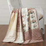 Roselynn Cottage Floral Patchwork Quilted Throw-Lange General Store