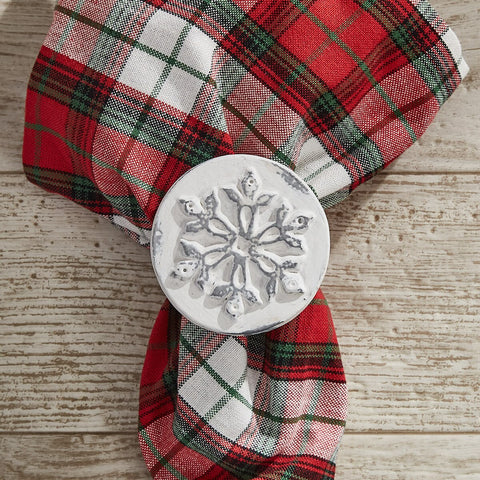 Round Snowflake Napkin Rings-Lange General Store