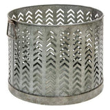 Rustic Chevron Metal Basket Set of 3-Lange General Store