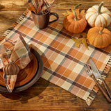 Rustic Fall Porch Plaid Placemats Set of 4