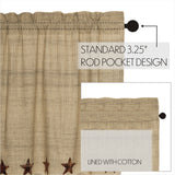 Rustic Star Panel Curtains-Lange General Store