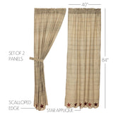 Rustic Star Panel Curtains-Lange General Store