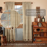 Rustic Star Panel Curtains-Lange General Store