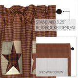 Rustic Star Patch Block Valance