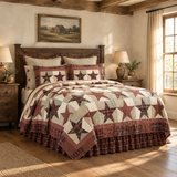 Rustic Star Quilt in a new farmhouse bedroom