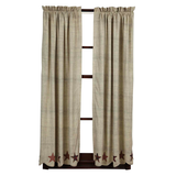 Abilene Star Short Panel Curtains-Lange General Store