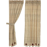 Abilene Star Short Panel Curtains-Lange General Store