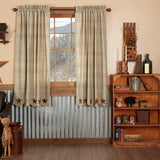 Abilene Star Short Panel Curtains-Lange General Store