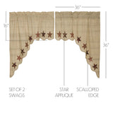 Rustic Star Swag Curtains