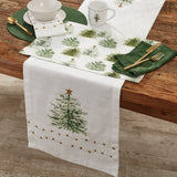 Rustic Trees Christmas Stars Table Runner-Lange General Store