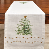 Rustic Trees Christmas Stars Table Runner-Lange General Store