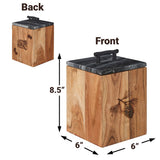 Rustic Wood Canisters-Lange General Store