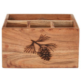 Rustic Wood Utensil Caddy-Lange General Store