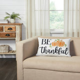 Sable Ann Buffalo Check Be Thankful Pumpkin Pillow-Lange General Store