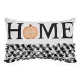 Sable Ann Buffalo Check Home Pumpkin Ruffle Pillow-Lange General Store