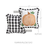 Sable Ann Buffalo Check Pumpkin Pillow-Lange General Store