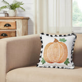 Sable Ann Buffalo Check Pumpkin Pillow-Lange General Store