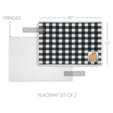 Sable Ann Buffalo Check Pumpkin Placemat Set of 2-Lange General Store