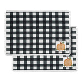 Sable Ann Buffalo Check Pumpkin Placemat Set of 2-Lange General Store