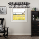 Annie Black Buffalo Check Ruffled Valance-Lange General Store