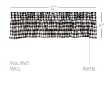 Sable Ann Buffalo Check Ruffled Valance
