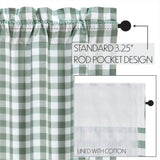 Sage Ann Buffalo Check Long Panel Curtains-Lange General Store