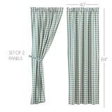 Sage Ann Buffalo Check Long Panel Curtains-Lange General Store