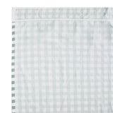 Sage White Buffalo Check Ruffled Shower Curtain-Lange General Store