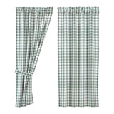 Sage Ann Buffalo Check Short Panel Curtains-Lange General Store