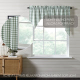 Sage Ann Buffalo Check Swag Curtains-Lange General Store