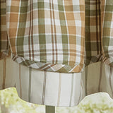 Sage & Mustard Plaid Layered Valance closeup