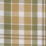 Sage & Mustard Plaid Short Panel Curtains 63" fabric closeup