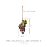 Saint Nicholas Metal Ornament Set of 6-Lange General Store